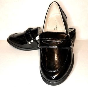 NWT ZARA KIDS BLACK FAUX LEATHER LOAFERS